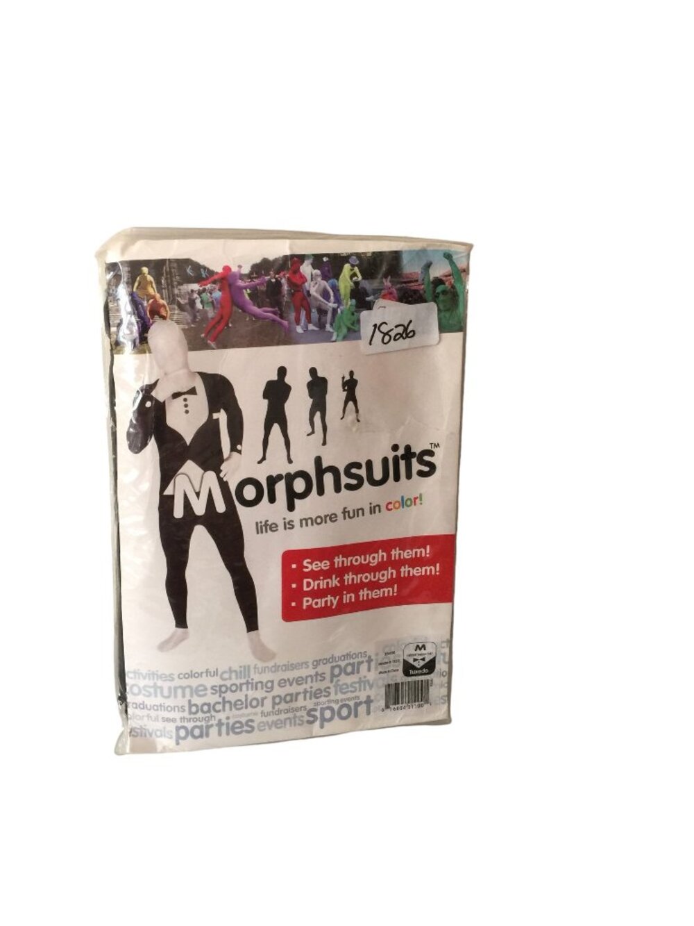 MORPHSUITS Tuxedo Size Medium Height 5’4” Black White